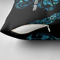 All Black Maori Tribal Tattoo Personalised Pillow Cover Polynesian Style LT9 - Polynesian Pride