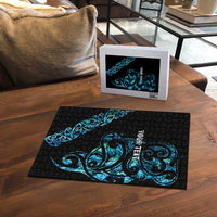 All Black Maori Tribal Tattoo Personalised Puzzle Polynesian Style LT9 - Polynesian Pride