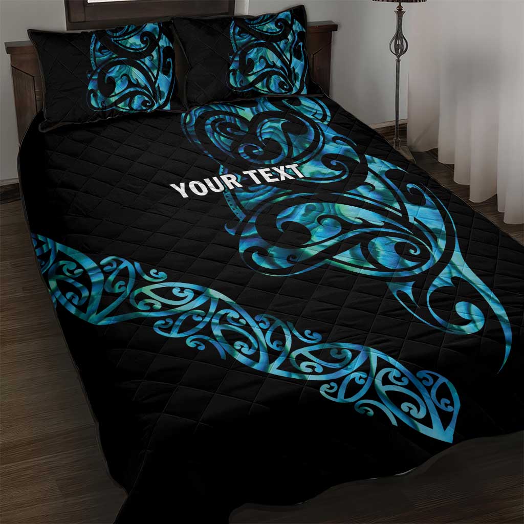 All Black Maori Tribal Tattoo Personalised Quilt Bed Set Polynesian Style LT9 Black - Polynesian Pride