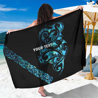 All Black Maori Tribal Tattoo Personalised Sarong Polynesian Style LT9 One Size 44 x 66 inches Black - Polynesian Pride