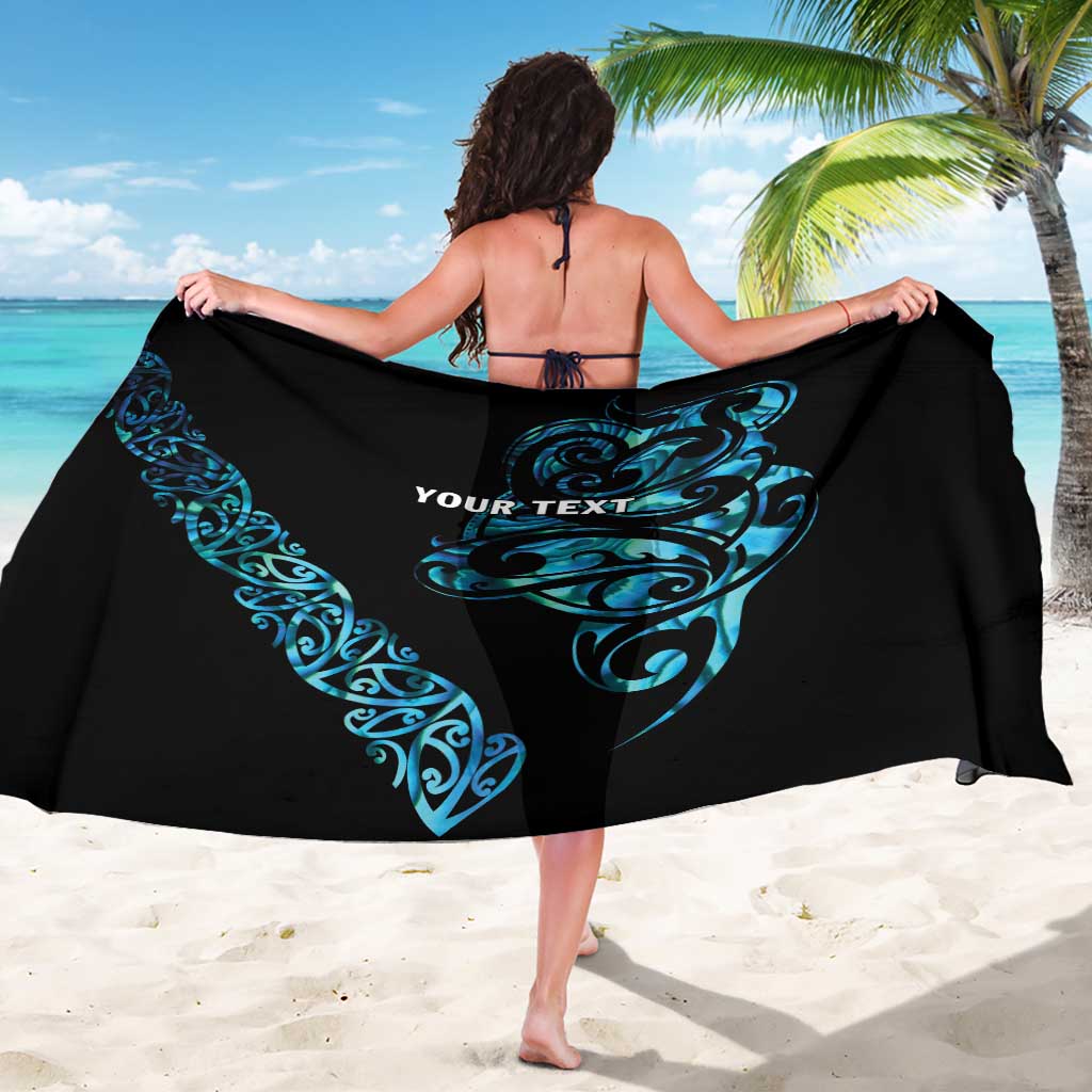 All Black Maori Tribal Tattoo Personalised Sarong Polynesian Style LT9 - Polynesian Pride