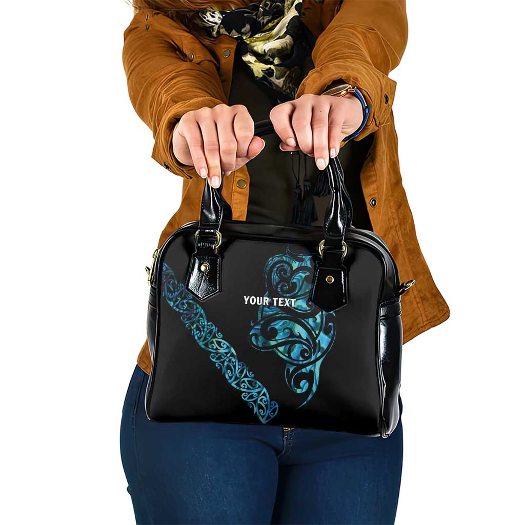 All Black Maori Tribal Tattoo Personalised Shoulder Handbag Polynesian Style LT9 One Size Black - Polynesian Pride