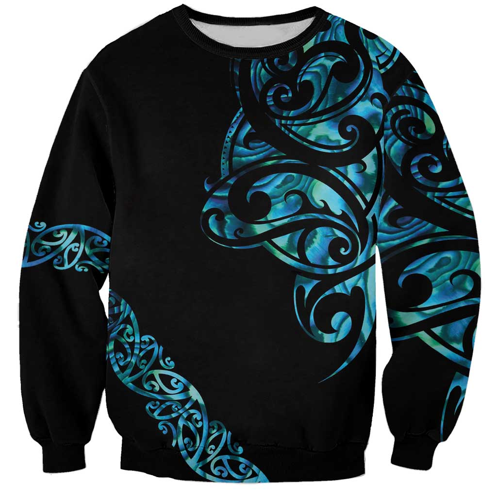 All Black Maori Tribal Tattoo Personalised Sweatshirt Polynesian Style LT9 Unisex Black - Polynesian Pride