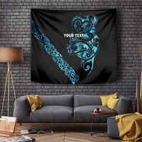 All Black Maori Tribal Tattoo Personalised Tapestry Polynesian Style LT9 Black - Polynesian Pride
