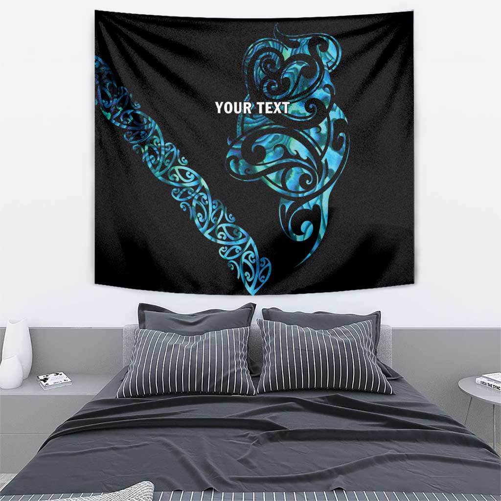 All Black Maori Tribal Tattoo Personalised Tapestry Polynesian Style LT9 - Polynesian Pride