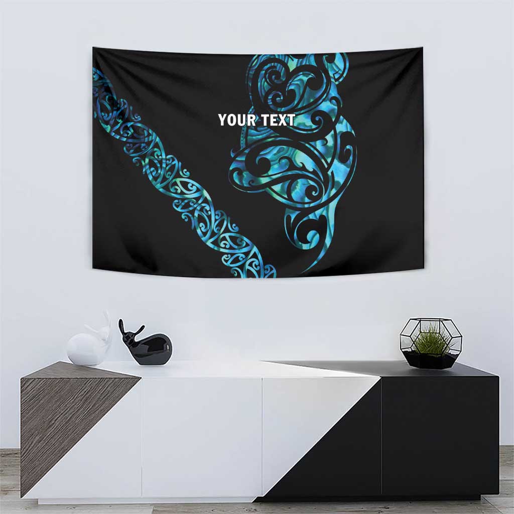 All Black Maori Tribal Tattoo Personalised Tapestry Polynesian Style LT9 - Polynesian Pride
