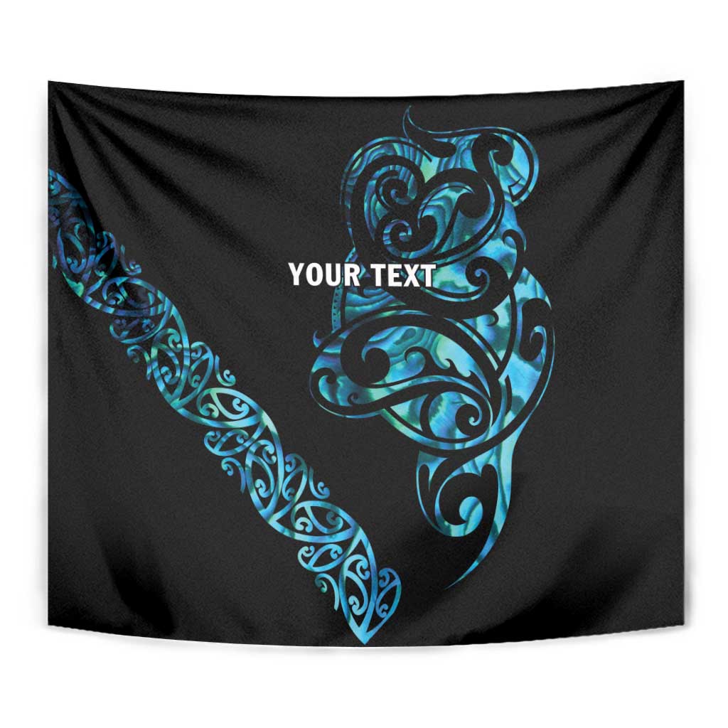 All Black Maori Tribal Tattoo Personalised Tapestry Polynesian Style LT9 - Polynesian Pride