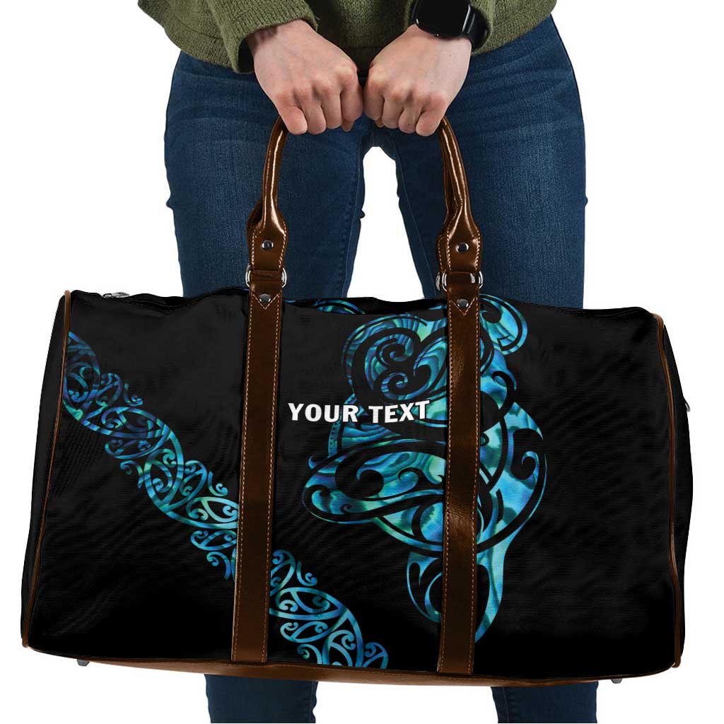 All Black Maori Tribal Tattoo Personalised Travel Bag Polynesian Style LT9 Black - Polynesian Pride