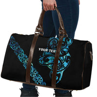 All Black Maori Tribal Tattoo Personalised Travel Bag Polynesian Style LT9 - Polynesian Pride