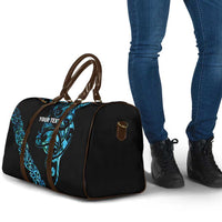 All Black Maori Tribal Tattoo Personalised Travel Bag Polynesian Style LT9 - Polynesian Pride