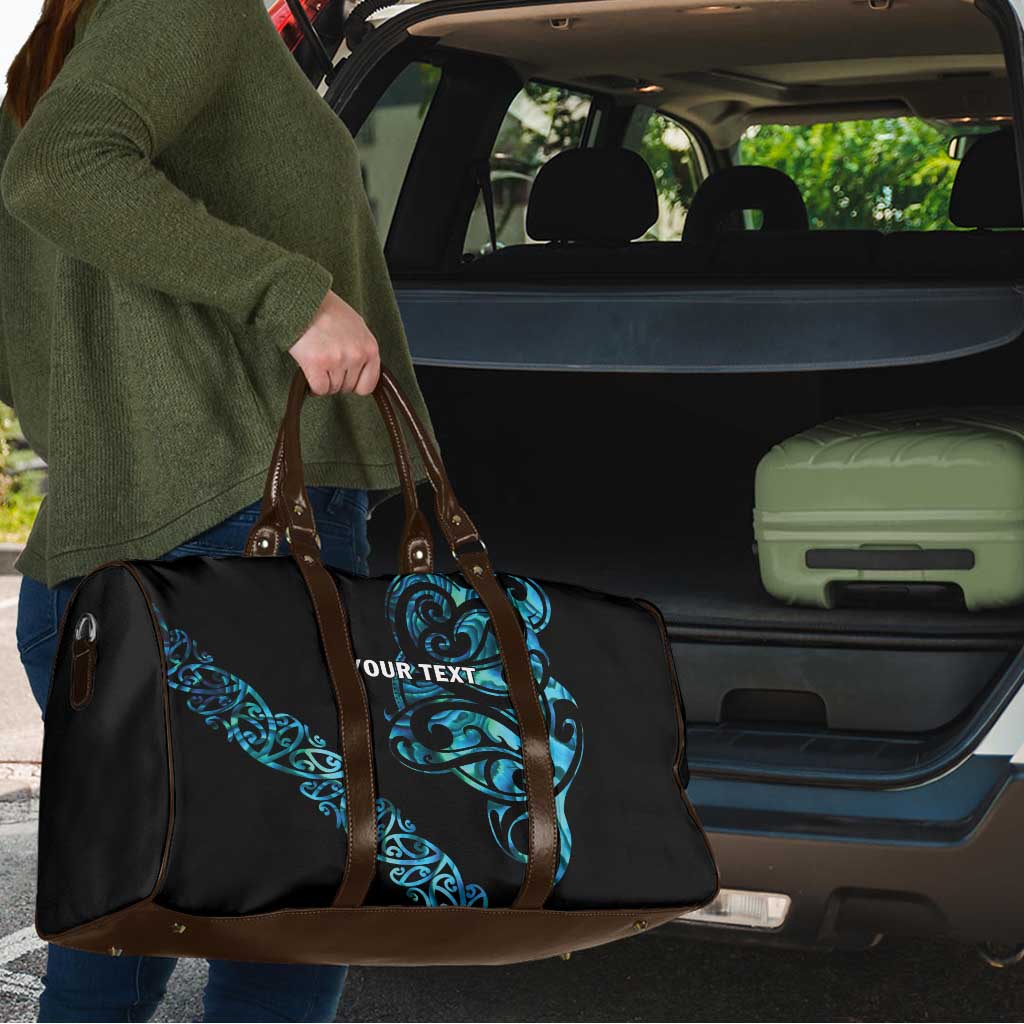 All Black Maori Tribal Tattoo Personalised Travel Bag Polynesian Style LT9 - Polynesian Pride