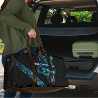 All Black Maori Tribal Tattoo Personalised Travel Bag Polynesian Style LT9 - Polynesian Pride