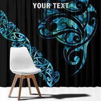 All Black Maori Tribal Tattoo Personalised Window Curtain Polynesian Style LT9 - Polynesian Pride