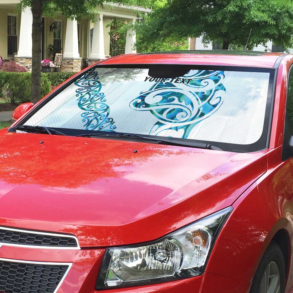 All White Maori Tribal Tattoo Personalised Auto Sun Shade Polynesian Style LT9 - Polynesian Pride
