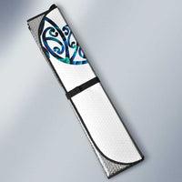 All White Maori Tribal Tattoo Personalised Auto Sun Shade Polynesian Style LT9 - Polynesian Pride