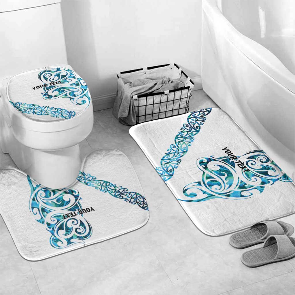 All White Maori Tribal Tattoo Personalised Bathroom Set Polynesian Style LT9 Mat Set Only (3 pcs) One Size White - Polynesian Pride