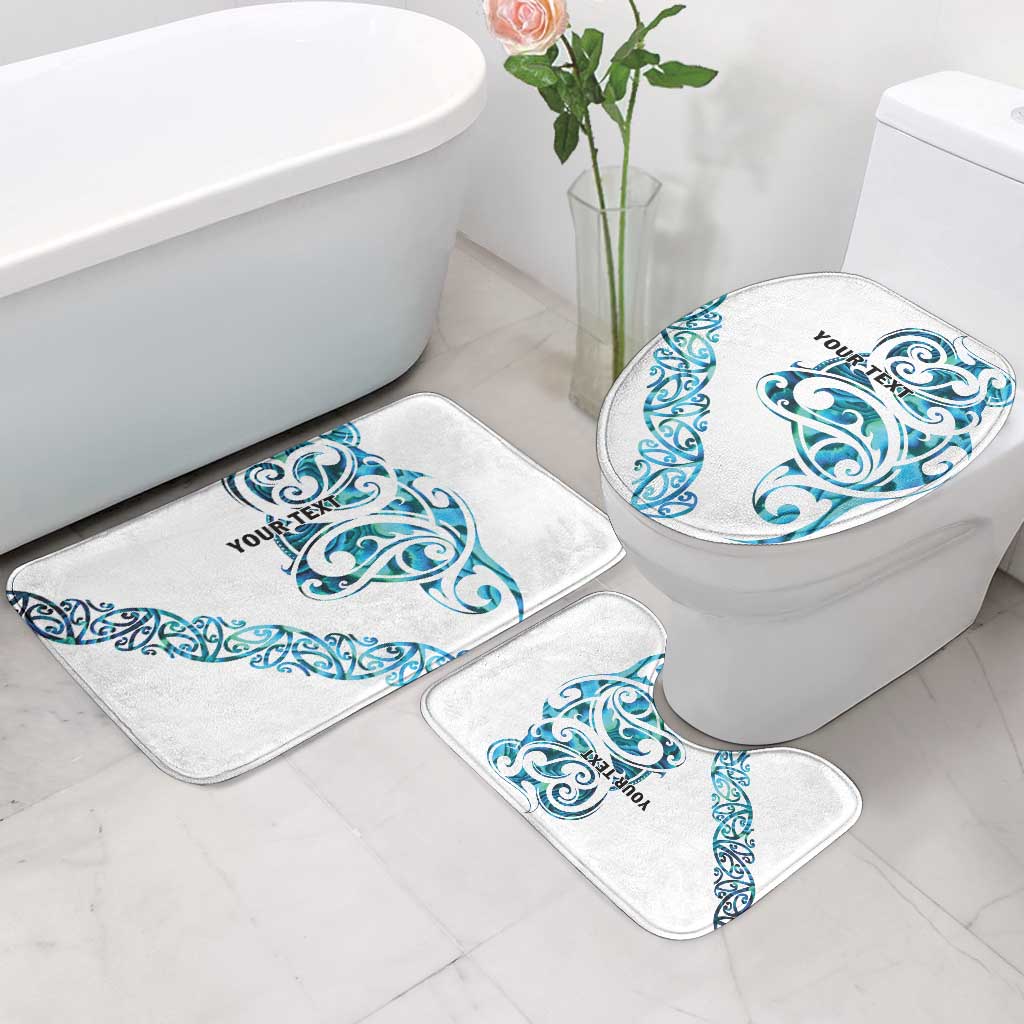 All White Maori Tribal Tattoo Personalised Bathroom Set Polynesian Style LT9 - Polynesian Pride