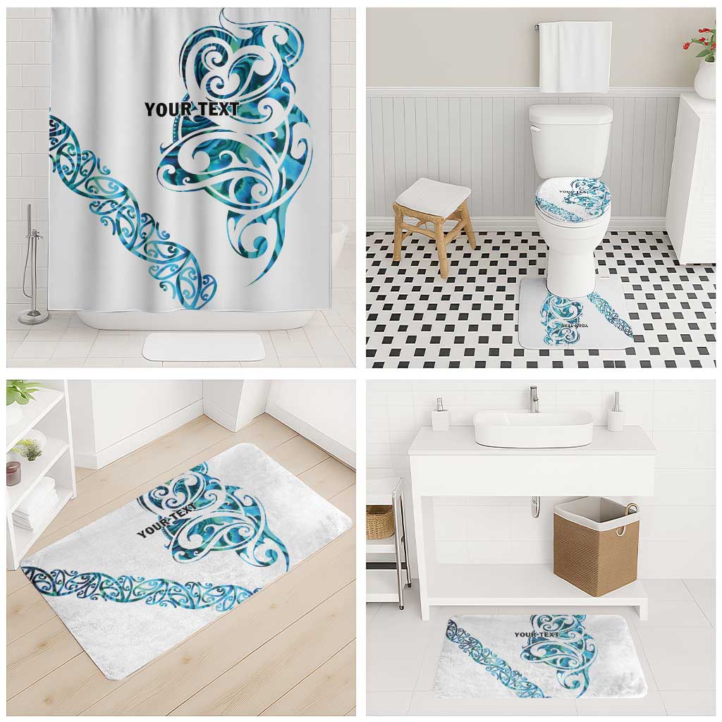 All White Maori Tribal Tattoo Personalised Bathroom Set Polynesian Style LT9 - Polynesian Pride