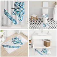 All White Maori Tribal Tattoo Personalised Bathroom Set Polynesian Style LT9 - Polynesian Pride