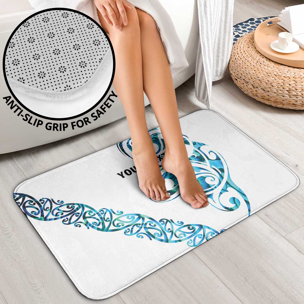 All White Maori Tribal Tattoo Personalised Bathroom Set Polynesian Style LT9 - Polynesian Pride