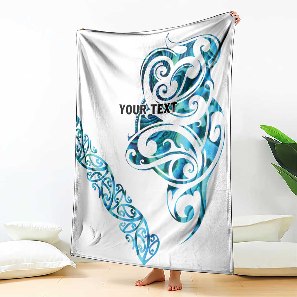 All White Maori Tribal Tattoo Personalised Blanket Polynesian Style LT9 - Polynesian Pride