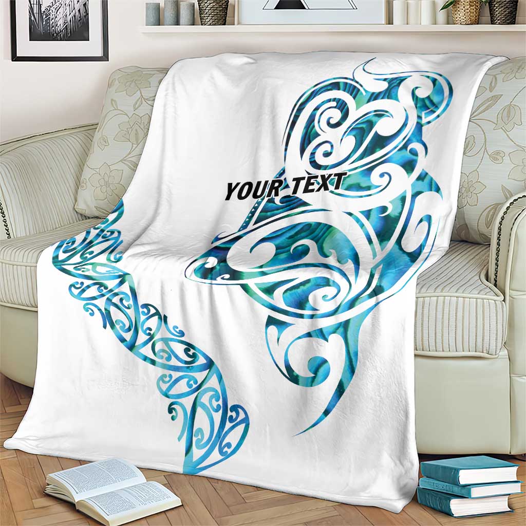 All White Maori Tribal Tattoo Personalised Blanket Polynesian Style LT9 - Polynesian Pride