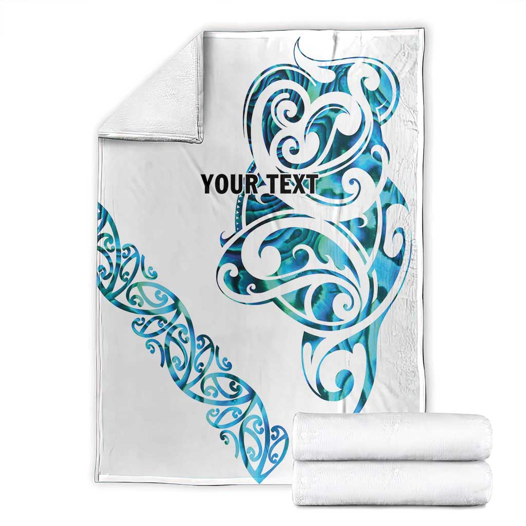 All White Maori Tribal Tattoo Personalised Blanket Polynesian Style LT9 - Polynesian Pride