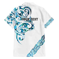 All White Maori Tribal Tattoo Personalised Hawaiian Shirt Polynesian Style LT9 - Polynesian Pride