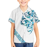 All White Maori Tribal Tattoo Personalised Hawaiian Shirt Polynesian Style LT9 - Polynesian Pride