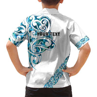 All White Maori Tribal Tattoo Personalised Hawaiian Shirt Polynesian Style LT9 - Polynesian Pride
