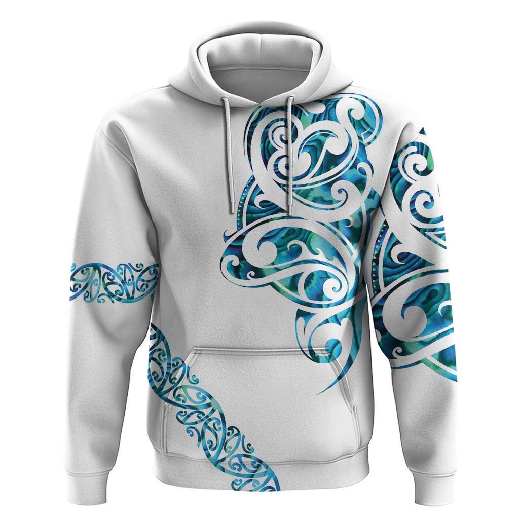 All White Maori Tribal Tattoo Personalised Hoodie Polynesian Style LT9 Pullover Hoodie White - Polynesian Pride