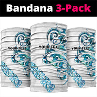 All White Maori Tribal Tattoo Personalised Neck Gaiter Polynesian Style LT9 package One Size: 25*50cm White - Polynesian Pride