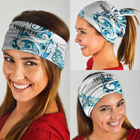 All White Maori Tribal Tattoo Personalised Neck Gaiter Polynesian Style LT9 - Polynesian Pride