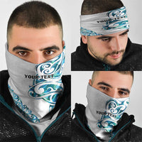 All White Maori Tribal Tattoo Personalised Neck Gaiter Polynesian Style LT9 - Polynesian Pride