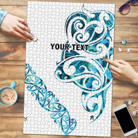 All White Maori Tribal Tattoo Personalised Puzzle Polynesian Style LT9 White - Polynesian Pride
