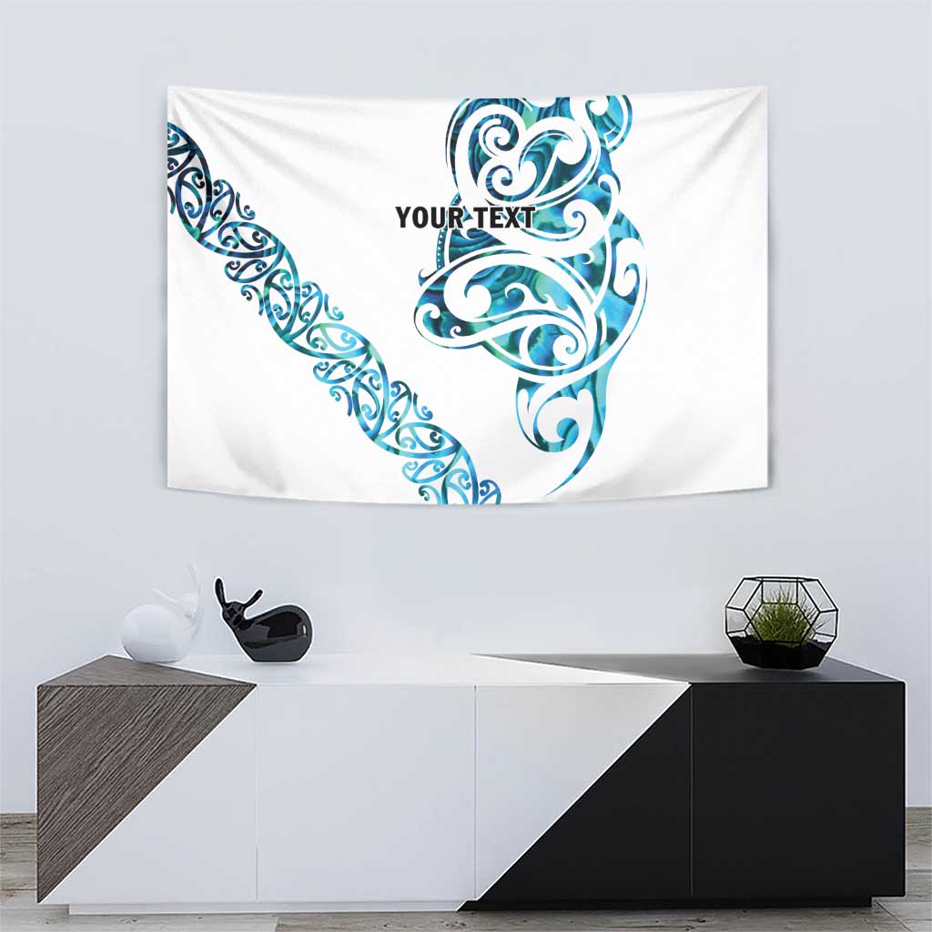 All White Maori Tribal Tattoo Personalised Tapestry Polynesian Style LT9 - Polynesian Pride