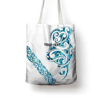All White Maori Tribal Tattoo Personalised Tote Bag Polynesian Style LT9 - Polynesian Pride