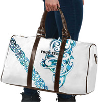 All White Maori Tribal Tattoo Personalised Travel Bag Polynesian Style LT9 - Polynesian Pride