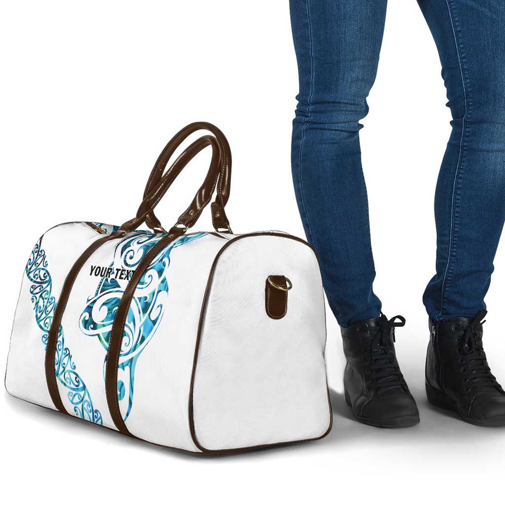 All White Maori Tribal Tattoo Personalised Travel Bag Polynesian Style LT9 - Polynesian Pride