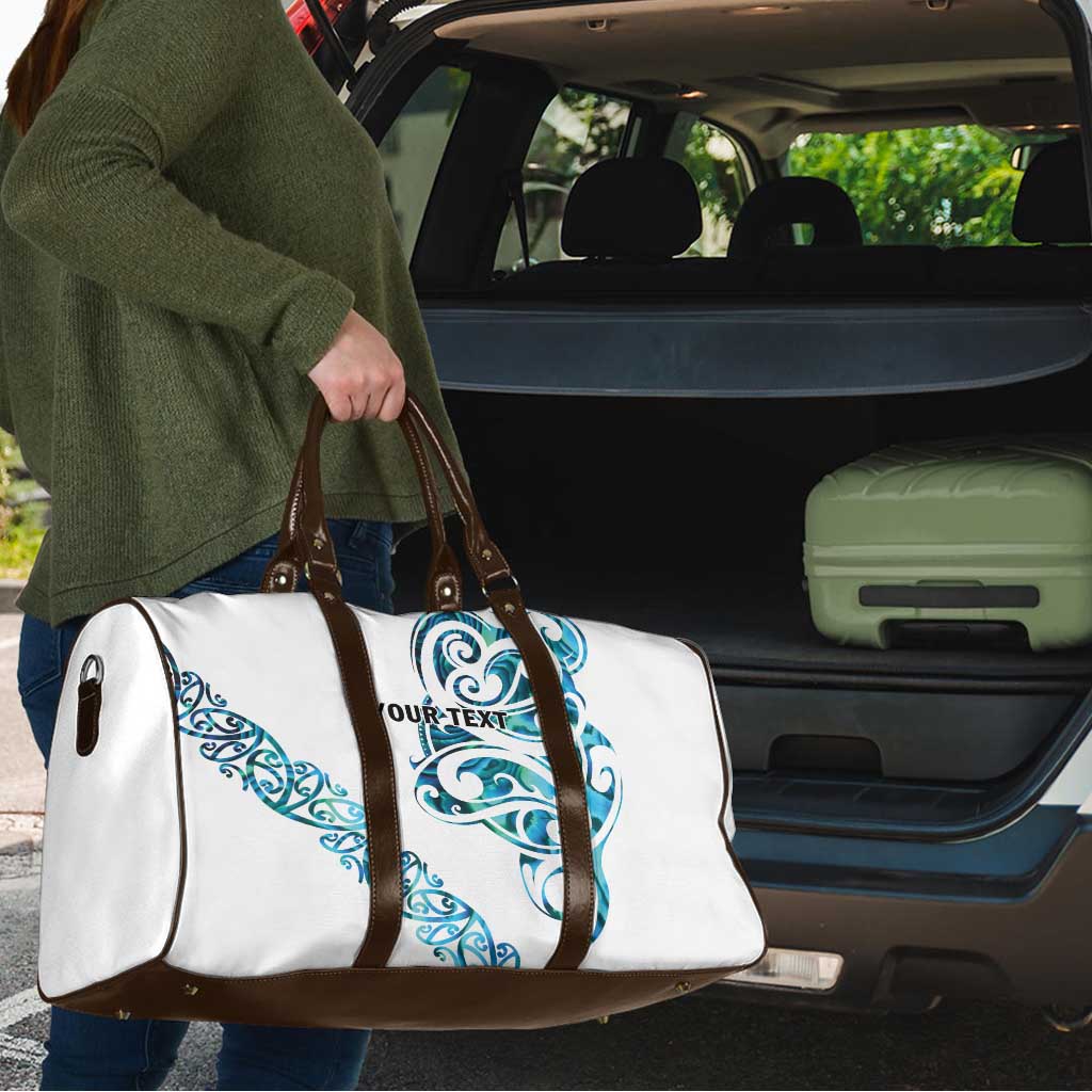 All White Maori Tribal Tattoo Personalised Travel Bag Polynesian Style LT9 - Polynesian Pride