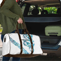 All White Maori Tribal Tattoo Personalised Travel Bag Polynesian Style LT9 - Polynesian Pride