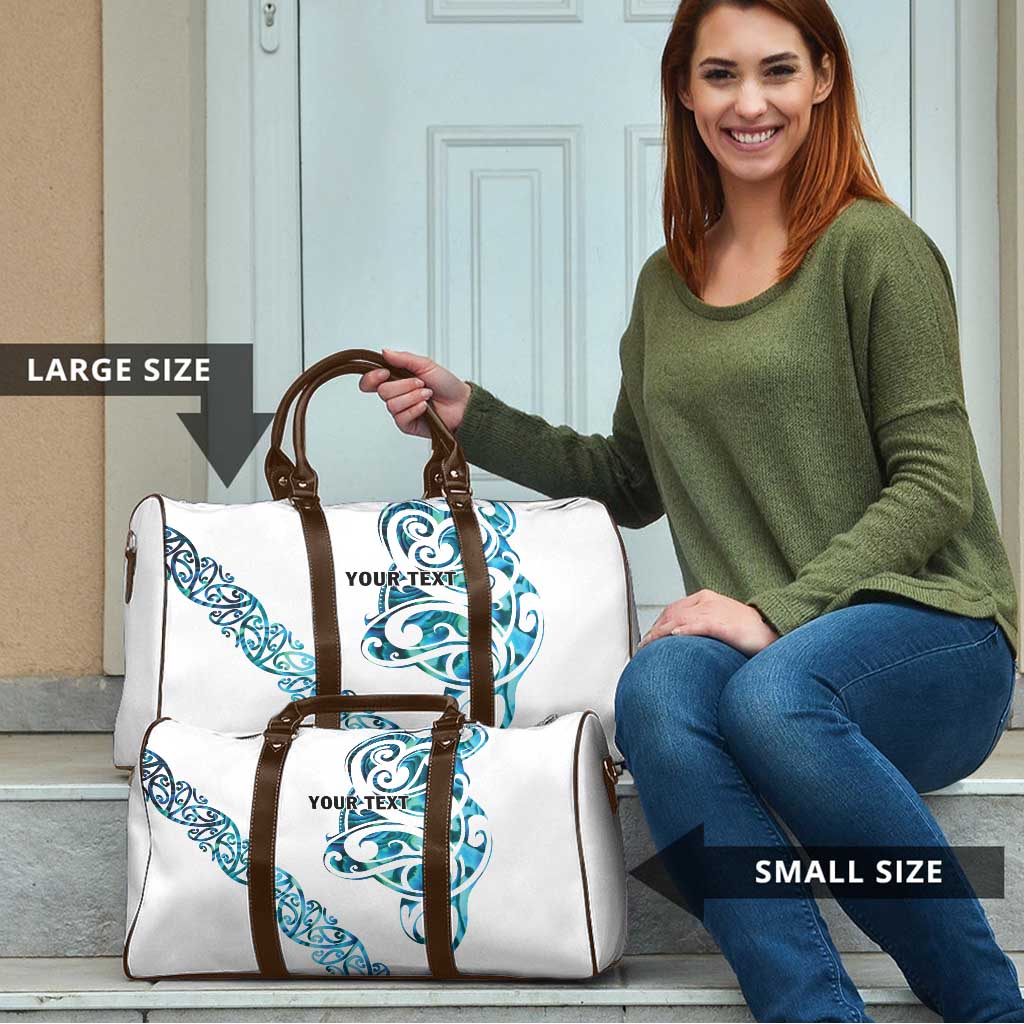 All White Maori Tribal Tattoo Personalised Travel Bag Polynesian Style LT9 - Polynesian Pride