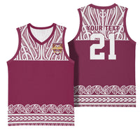 Queensland Maori Nga Hau E Wha Custom Basketball Jersey Polynesian Maori Tribal Pattern LT9 - Polynesian Pride