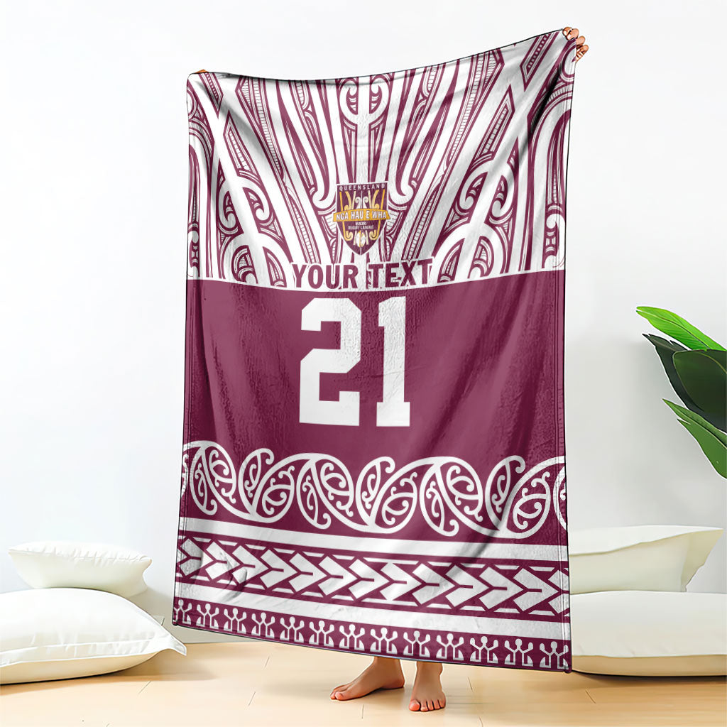 Queensland Maori Nga Hau E Wha Custom Blanket Polynesian Maori Tribal Pattern LT9 - Polynesian Pride