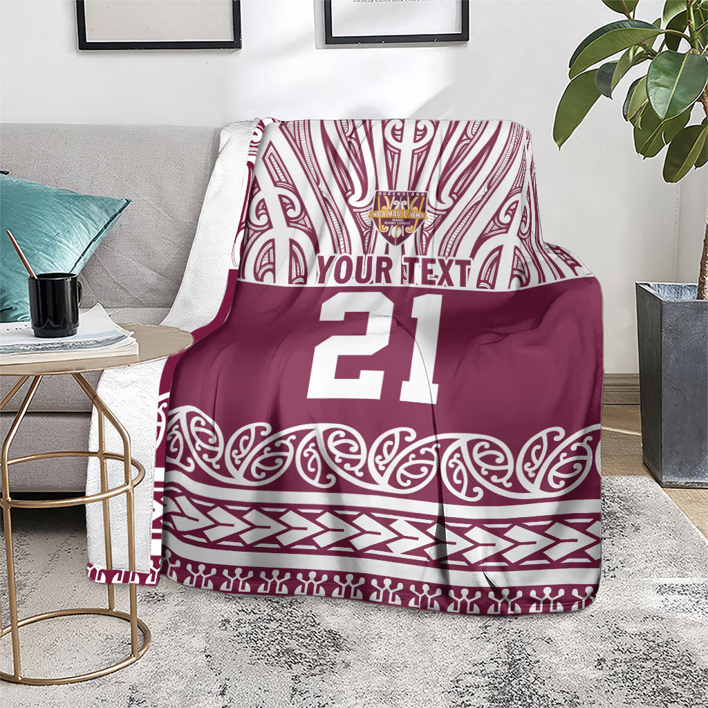 Queensland Maori Nga Hau E Wha Custom Blanket Polynesian Maori Tribal Pattern LT9 - Polynesian Pride