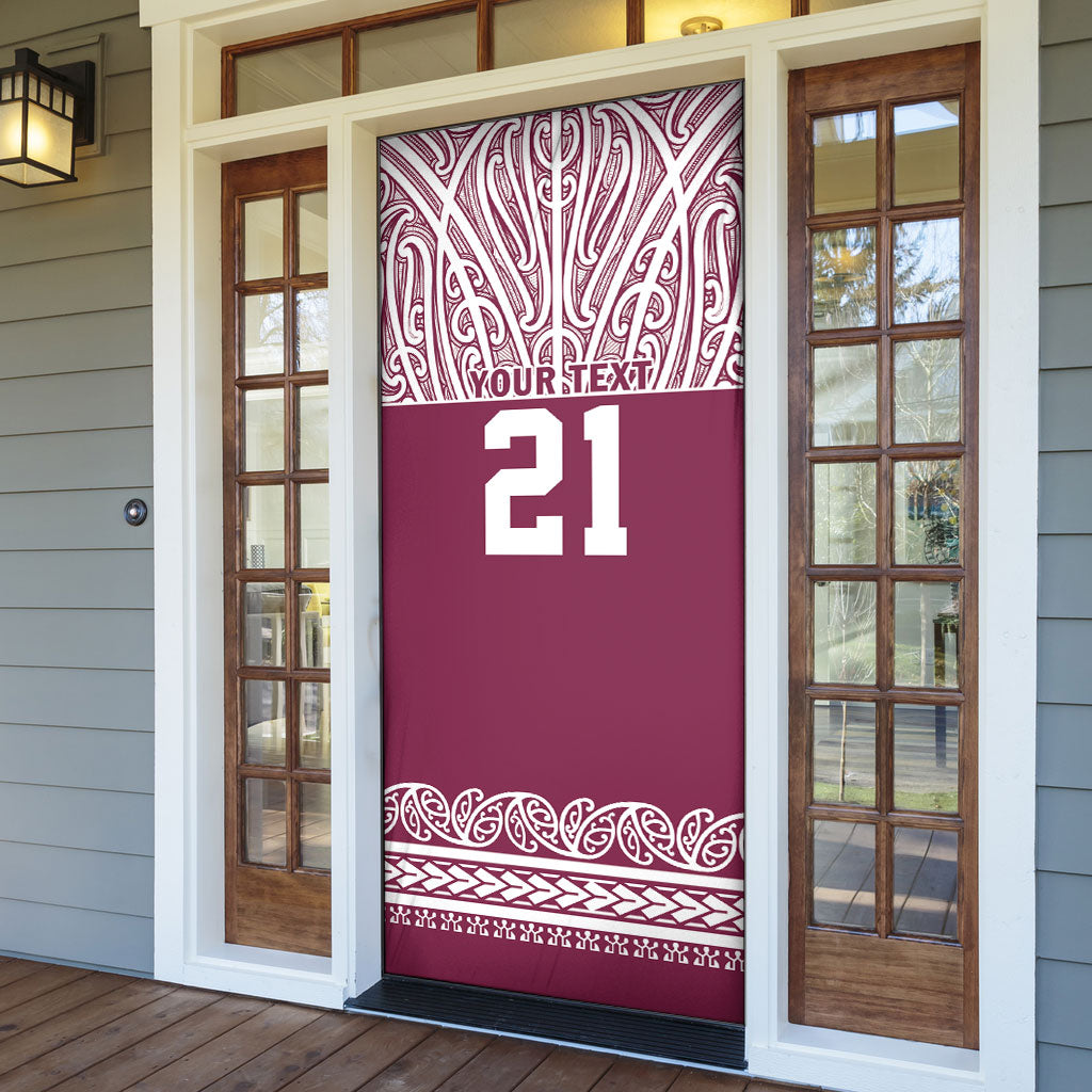 Queensland Maori Nga Hau E Wha Custom Door Cover Polynesian Maori Tribal Pattern LT9 - Polynesian Pride
