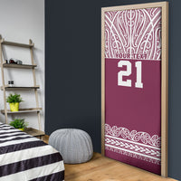Queensland Maori Nga Hau E Wha Custom Door Cover Polynesian Maori Tribal Pattern LT9 - Polynesian Pride