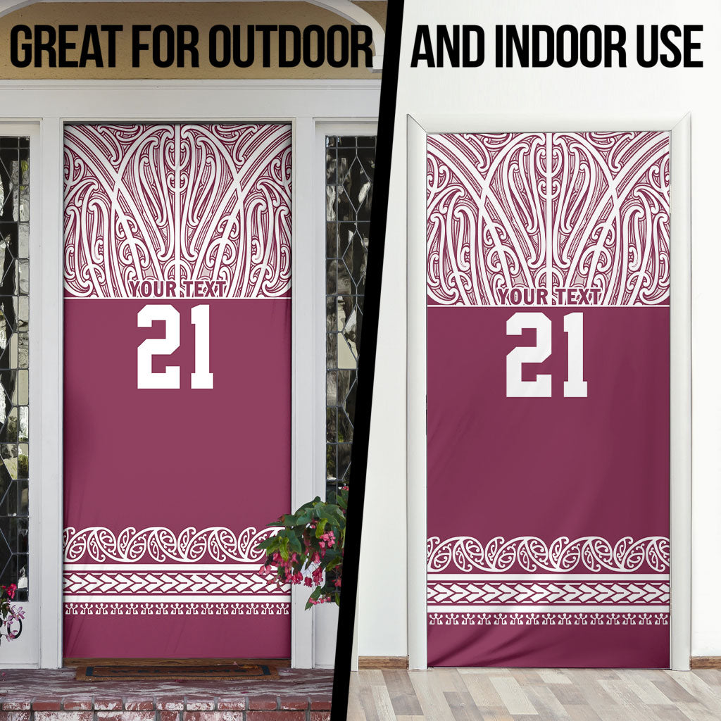 Queensland Maori Nga Hau E Wha Custom Door Cover Polynesian Maori Tribal Pattern LT9 - Polynesian Pride