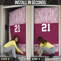 Queensland Maori Nga Hau E Wha Custom Door Cover Polynesian Maori Tribal Pattern LT9 - Polynesian Pride