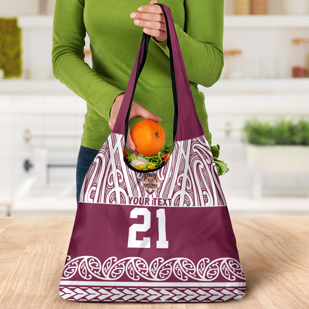 Queensland Maori Nga Hau E Wha Custom Grocery Bag Polynesian Maori Tribal Pattern LT9 - Polynesian Pride